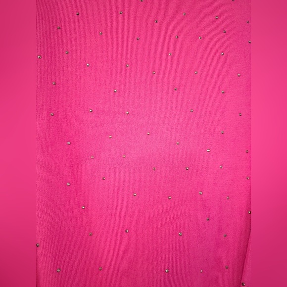 Nanette Lepore| hot pink bedazzled sweater - Picture 2 of 3